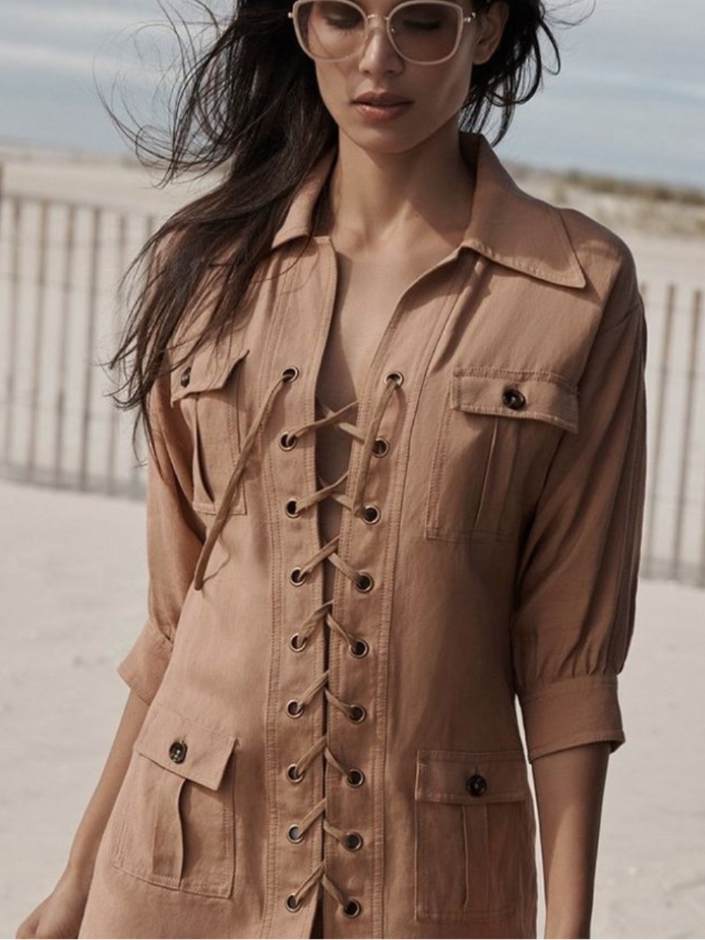 Solid & Striped Safari Dress - Small